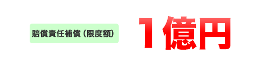 賠償責任補償(限度額)5000万円→1億円